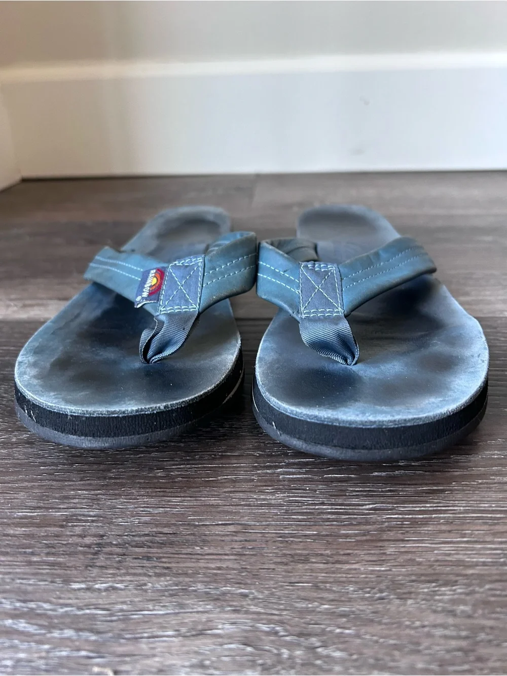Rainbow Blue Flip Flop Sandals Size 10 - Picture 3 of 10